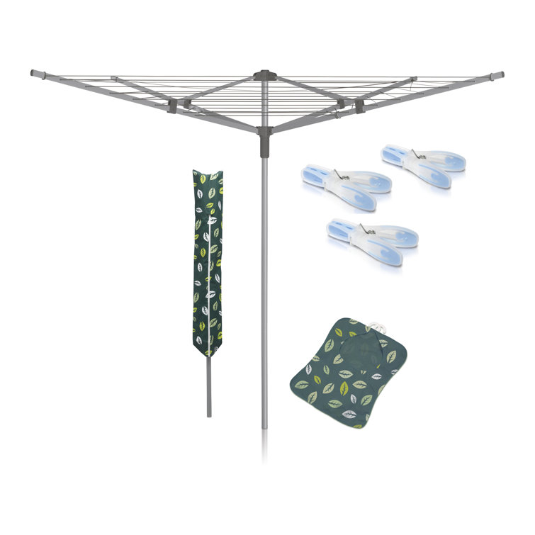 Addis Housewares 4 Arm Outdoor Rotary Airer 4000cm Umbrella Clothes